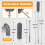 Gutter Cleaning Brush with Telescopic Pole 8.2 ft Grey 6