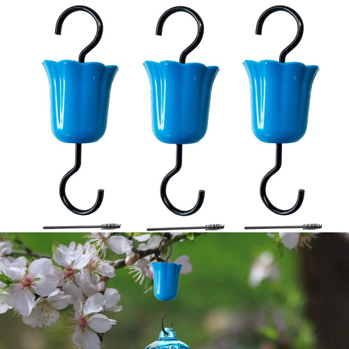 Moat Hooks for Hummingbird Feeders Plastic Metal 3 Pack 2