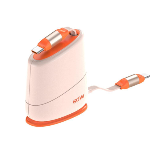 Retractable 2-in-1 micro USB charging cable