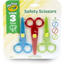 Safety Scissors for Toddlers 3-Pack