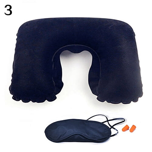 Windfall Inflatable Airplane Neck Pillow Portable U-Shaped 1