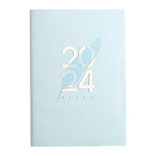 2024 A5 Daily Planner Notebook Blue