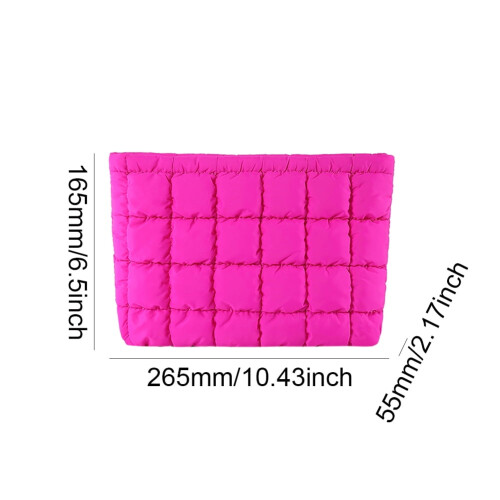 Quilted cosmetic bag rose red 1 piece 1