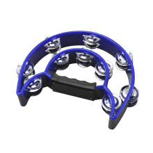Gecheer double row handheld tambourine with metal jingles