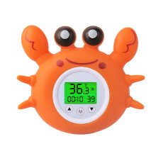 Gecheer bath thermometer crab shape with room temp display