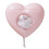 Pink heart-shaped plastic wrap dispenser wall-mounted large 2