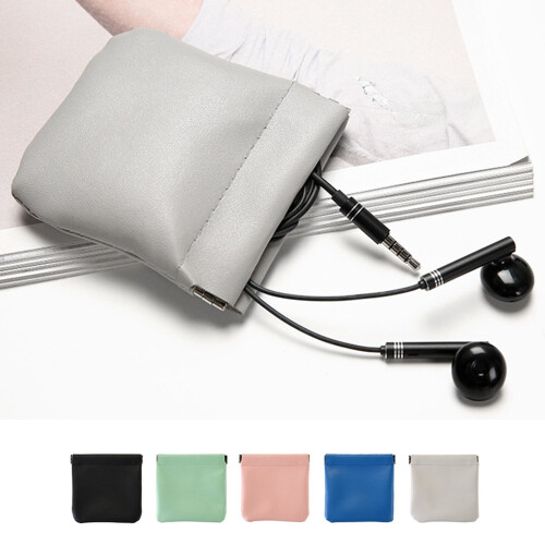 Makeup Pouch Fake Leather Spill-Proof Lightweight 1