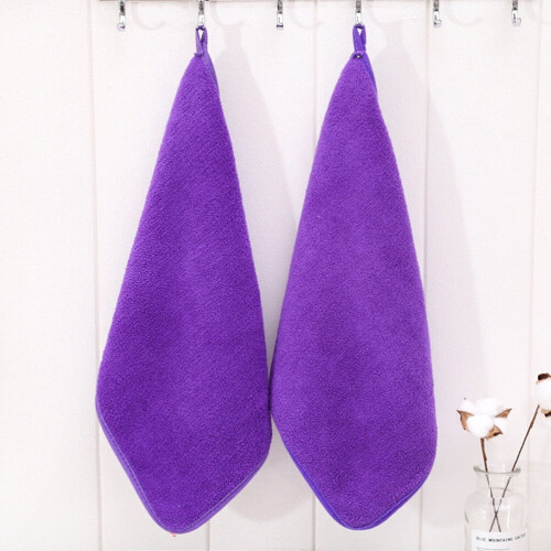 Microfiber Hanging Hand Towels Coral Fleece 6pcs 1