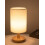 Linen Desk Lamp Wooden Touch Control LED 12W 7