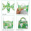 Easter candy bag clear print carrot rabbit pattern 1 set 8