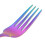 Rainbow Stainless Steel Fork Western Style 1 Piece 2