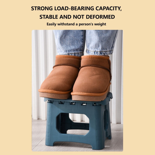 Folding Step Stool Lightweight Sturdy Non-Slip 1-Step Open 2