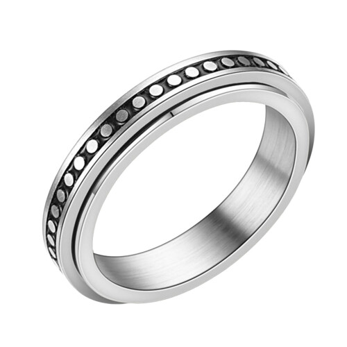 Welling Titanium Steel Rotatable Geometric Ring 2