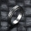 Welling Titanium Steel Rotatable Geometric Ring 8