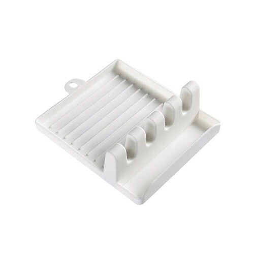 Silicone Spoon Rest Heat-Resistant Non-Slip White 1 Pack 1