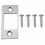 Deadbolt Strike Plate Large Hole Narrow Edge 1 Piece Silver 1