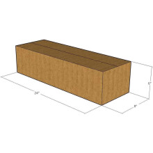 Corrugated Moving Boxes 8" x 6" x 24" 32 ECT Pack of 5