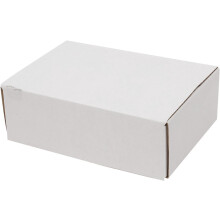 Corrugated Box White Exterior Yellow Interior 6x4x2 Inch 50
