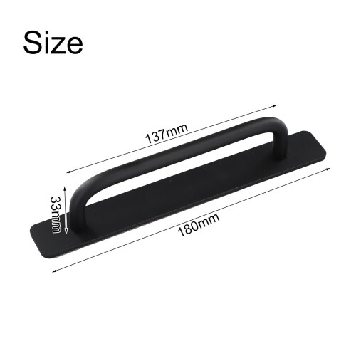 Barn Door Pull Handle Black Heavy Duty 1 Pack 1