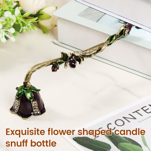Purple candle snuffer flower-shaped 6.4 inch 2