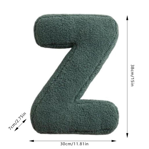 Letter Z decorative throw pillow 15.7" x 15.7" 1