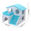 Wooden Villa Hideout for Small Animals 1pc 8