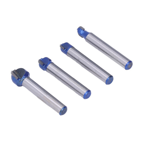 Round Nose Router Bits Set 1/4in Shank Double Flute 4PCS 1