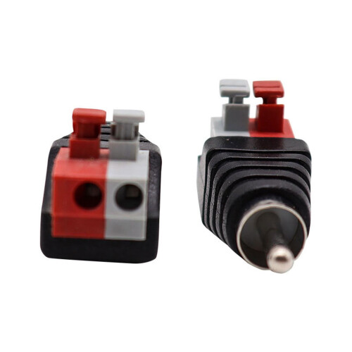 RCA audio speaker wire adapter cable 2 pcs 2