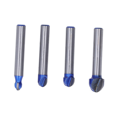 Round Nose Router Bits Set 1/4in Shank Double Flute 4PCS 2