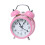 LOVIVER Analog Alarm Clock with Backlight Silent Pink 4
