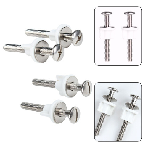 Toilet Lid Bolt Set Slotted Hinge Screw 2 pcs 2