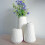 White Ceramic Vase Set Minimalist Matte Wave Surface 3-Piece 6