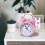 LOVIVER Analog Alarm Clock with Backlight Silent Pink 6