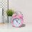 LOVIVER Analog Alarm Clock with Backlight Silent Pink 7