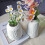White Ceramic Vase Set Minimalist Matte Wave Surface 3-Piece 7