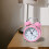 LOVIVER Analog Alarm Clock with Backlight Silent Pink 8