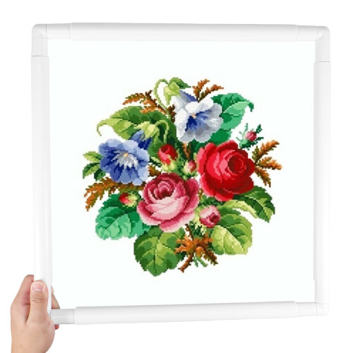 Plastic Square Embroidery Hoop Reusable Snap Frame 2