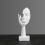 Thinker Lady Sculpture Abstract Face Art Statue White 6