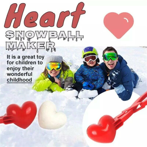 Kids Heart-Shaped Snow Clip with Handle, 1 Piece 2