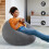 Inflatable Bean Bag Chair for Adults Dark Grey 2 Pcs 4