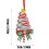 Christmas tree hanging ornament red white 1 piece 3