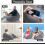 Inflatable Bean Bag Chair for Adults Dark Grey 2 Pcs 5