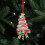 Christmas tree hanging ornament red white 1 piece 4