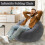 Inflatable Bean Bag Chair for Adults Dark Grey 2 Pcs 7