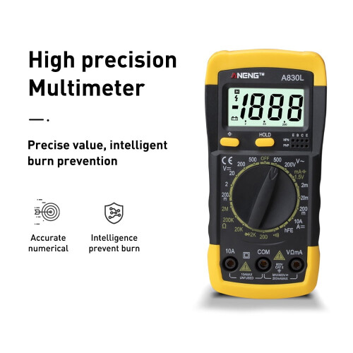 Digital LCD Multimeter Voltmeter Ammeter Ohmmeter AC Tester 1