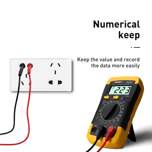 Digital LCD Multimeter Voltmeter Ammeter Ohmmeter AC Tester 2