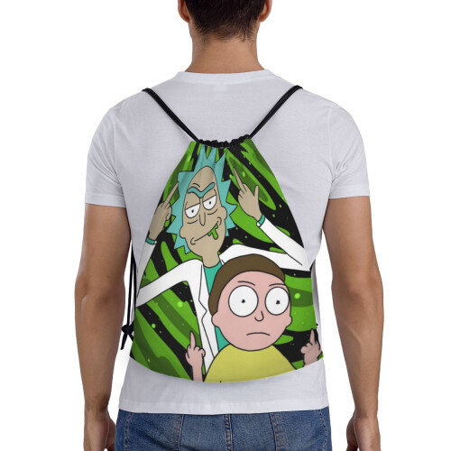 Rick and Morty drawstring bag medium unisex 2