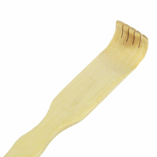 Bamboo back scratcher with rollers 18 inch 1
