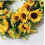Sunflower Wreath Yellow Artificial 20 Inch 7