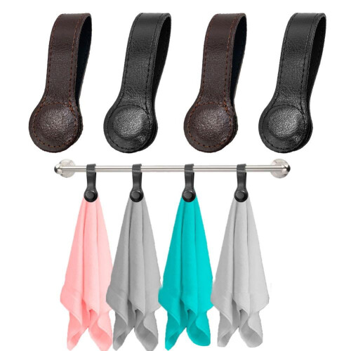 Leather Kitchen Towel Clip with Magnet 1 2